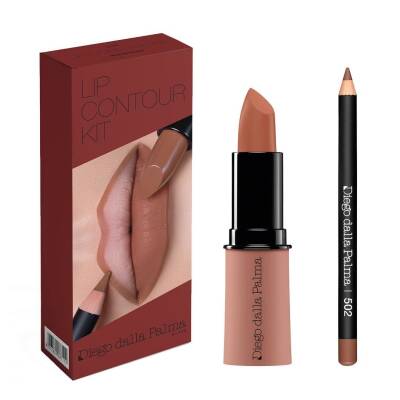 Diego Dalla Palma MU Lip Contour Kit Lipstick 502 + Dudak Kalemi 502 - Warm Sand - Diego Dalla Palma
