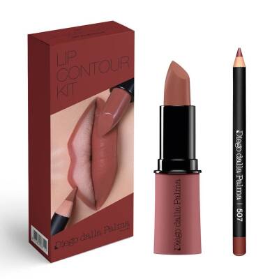 Diego Dalla Palma MU Lip Contour Kit Lipstick 507 + Dudak Kalemi 507 - Off To Marsala - Diego Dalla Palma