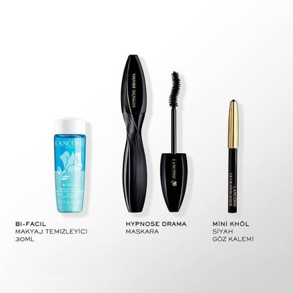 Lancome Hypnose Drama Maskara 01 Black + Mini Khol Black Pencil + Bi Facil 30 Ml - 1