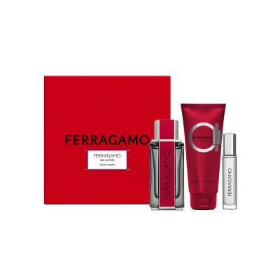 Salvatore Ferragamo Red Leather Edp 100 Ml Set - Salvatore Ferragamo