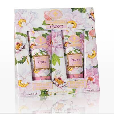 Saponificio Artigianale Fiorentino Duş Jeli & Vücut Losyonu - Peony 2 x 250 Ml - Saponificio Artigianale Fiorentino