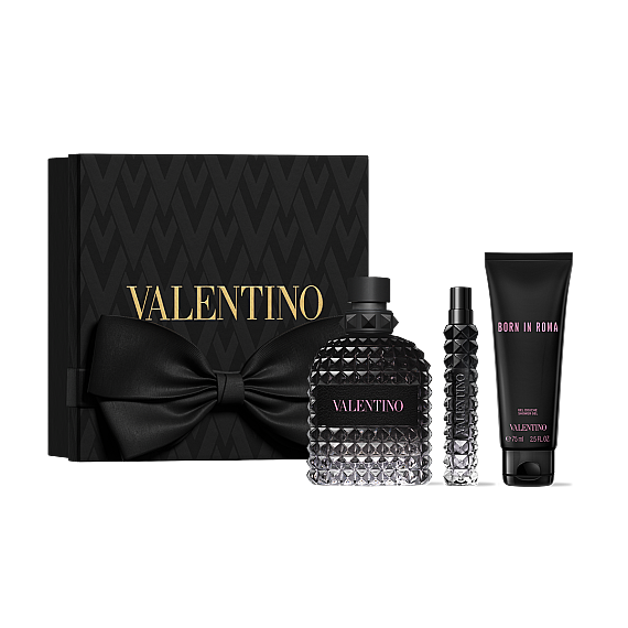 Valentino Uomo Born In Roma Uomo Edt 100 Ml + Shower Gel 75 Ml + Edp 10 Ml - 1