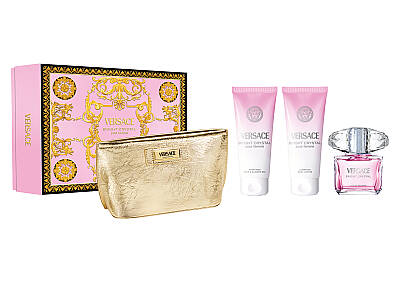 Versace Bright Crystal Edt 90 Ml + Body Lotion 100 Ml + Shower Gel 100 Ml + Çanta - Versace
