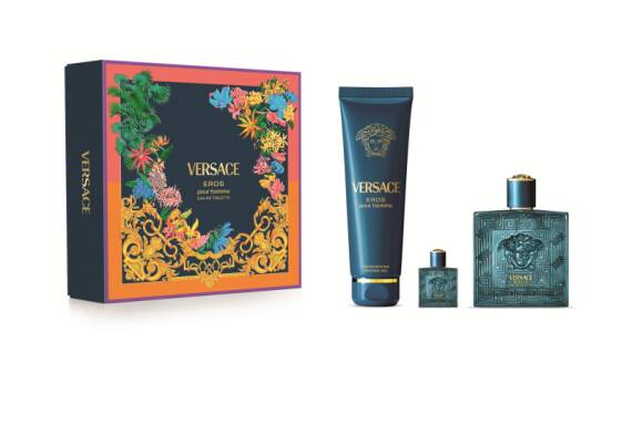 Versace Eros Edt 100 Ml + Shower Gel 100 Ml + Edp 5 Ml - 1